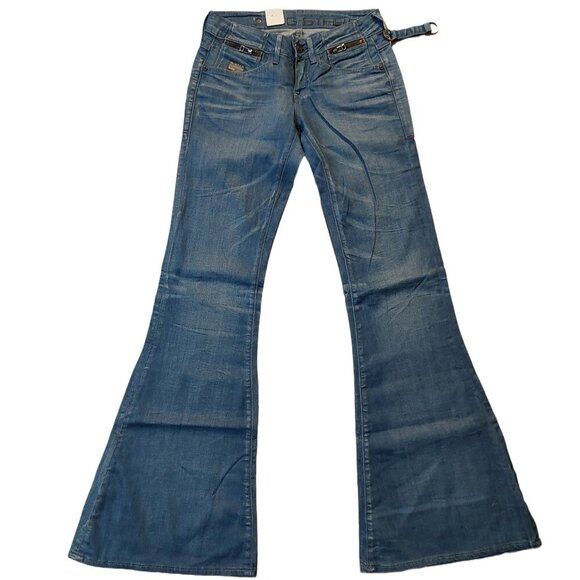 G-Star Raw SE District Super Bell Maver Denim 3D Vintage Blue Jeans Sz 26 NWT - Picture 2 of 15